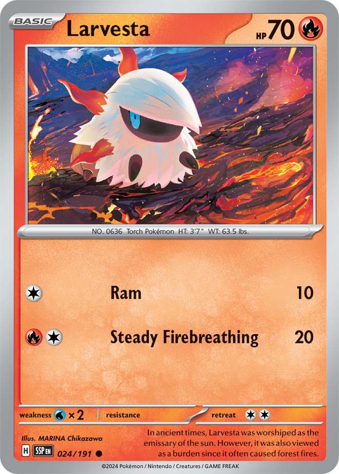 Larvesta 024/191 — Surging Sparks