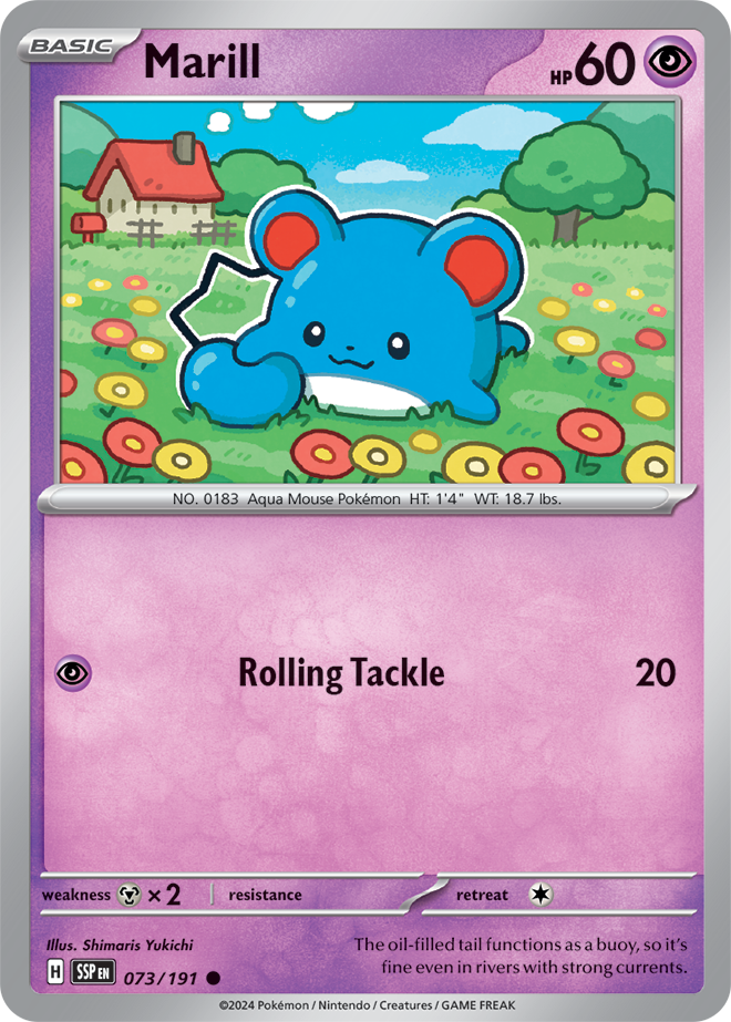 Marill 073/191 — Surging Sparks
