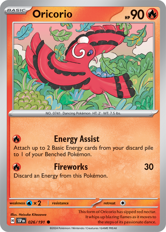 Oricorio 026/191 — Surging Sparks