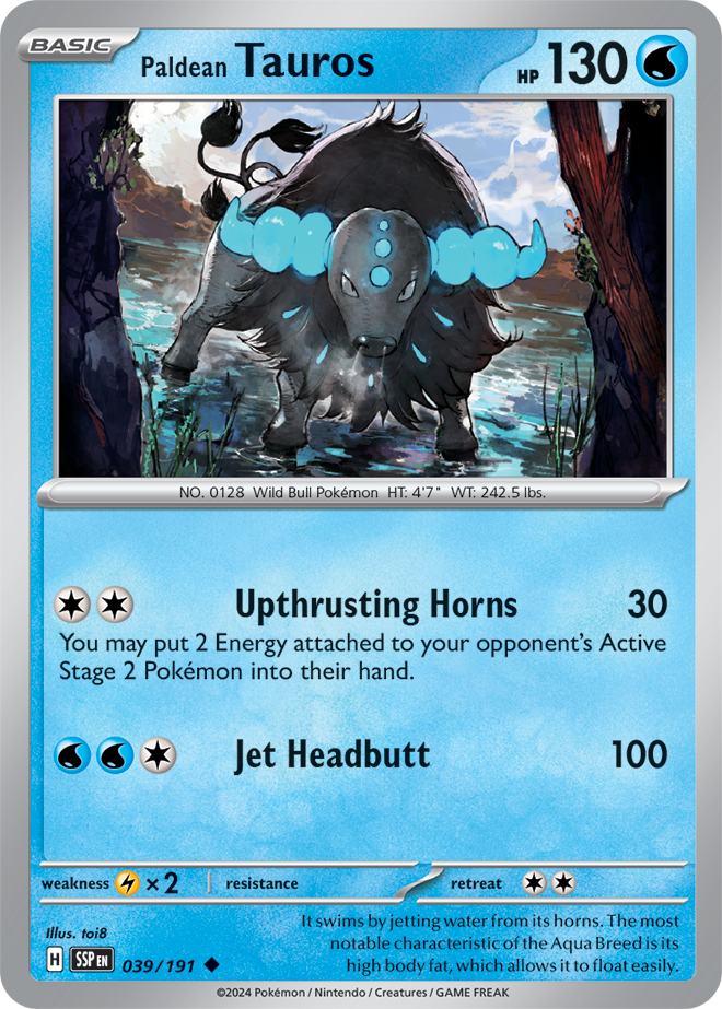 Paldean Tauros 039/191 — Surging Sparks