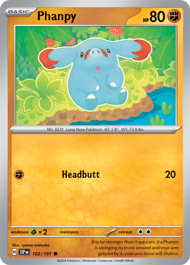Phanpy 102/191 — Surging Sparks
