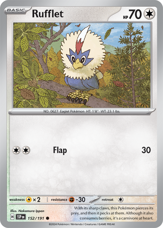 Rufflet 152/191 — Surging Sparks