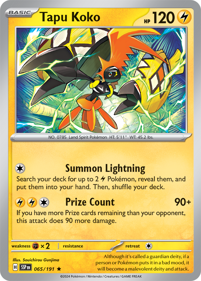 Tapu Koko 065/191 — Surging Sparks