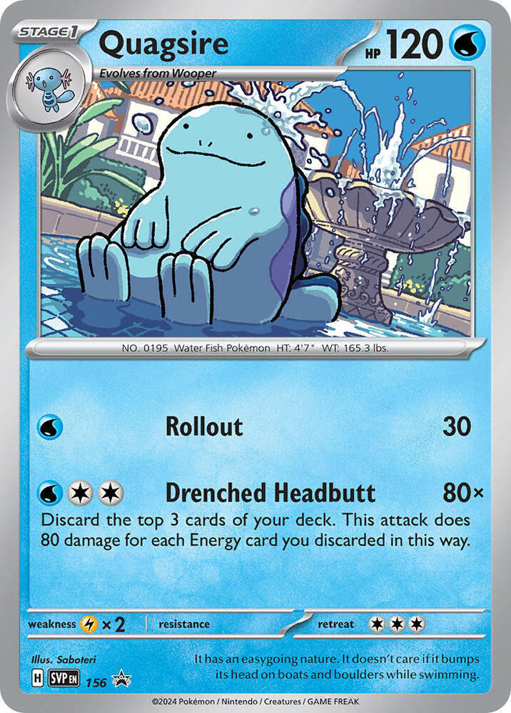Quagsire 156 — Scarlet & Violet Promo