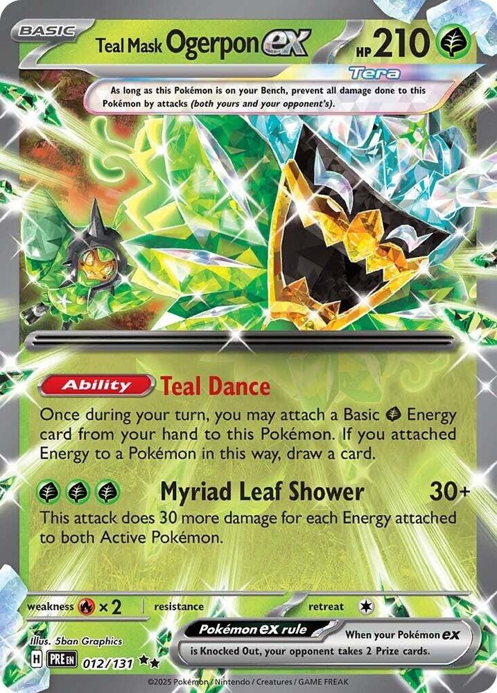 Teal Mask Ogerpon ex 012/131 — Prismatic Evolutions