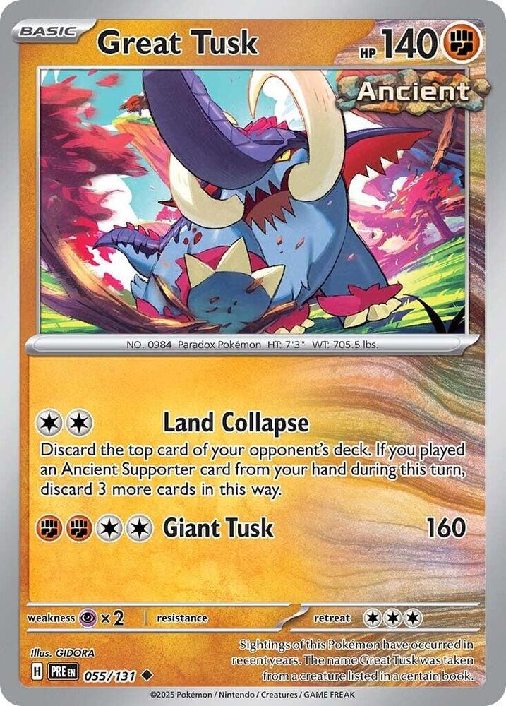 Great Tusk 055/131 — Prismatic Evolutions