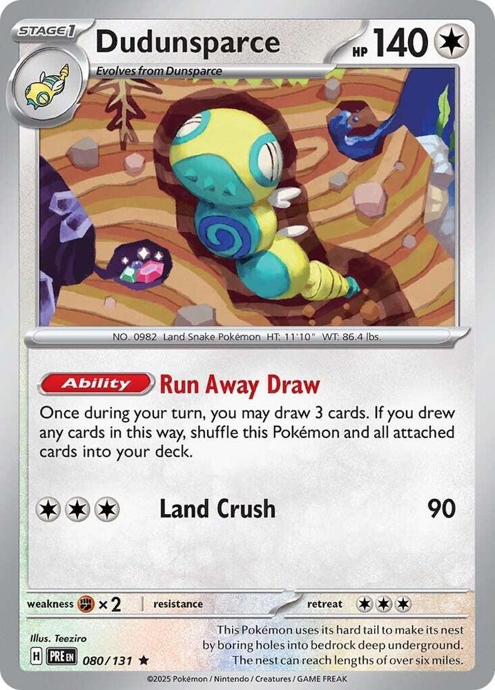 Dudunsparce 080/131 — Prismatic Evolutions
