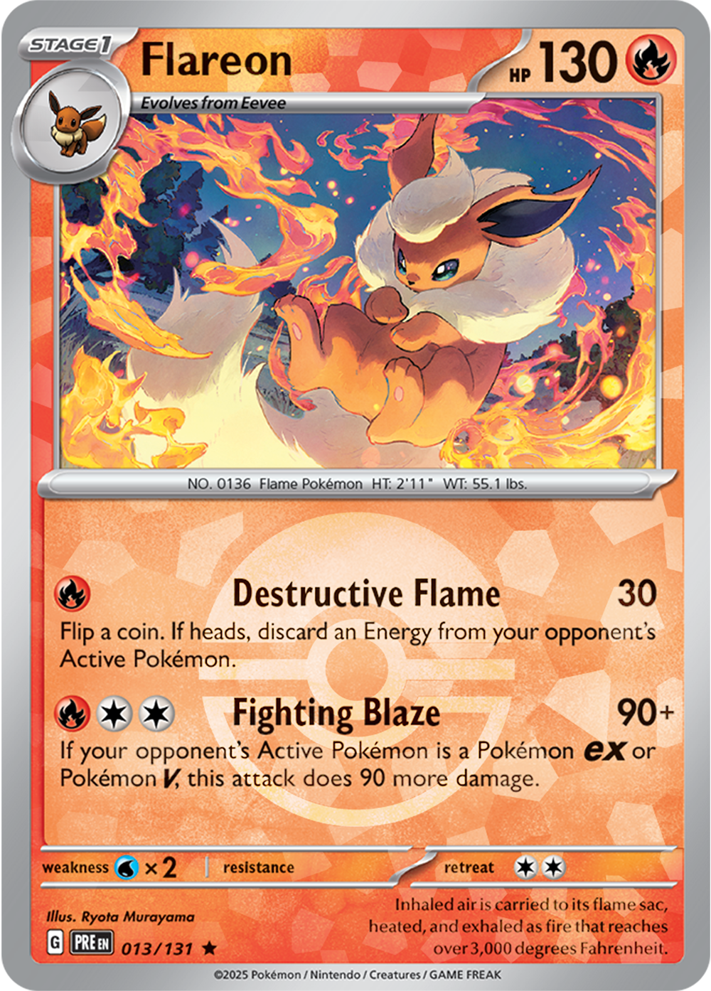 Flareon (Poke Ball Pattern) 013/131 — Prismatic Evolutions