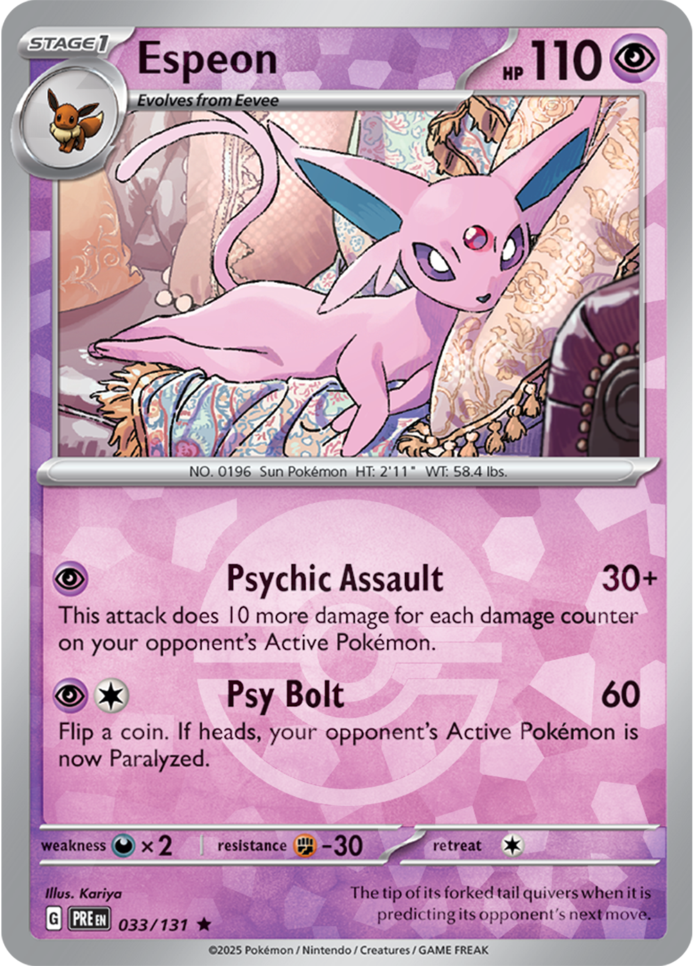 Espeon (Poke Ball Pattern) 033/131 — Prismatic Evolutions