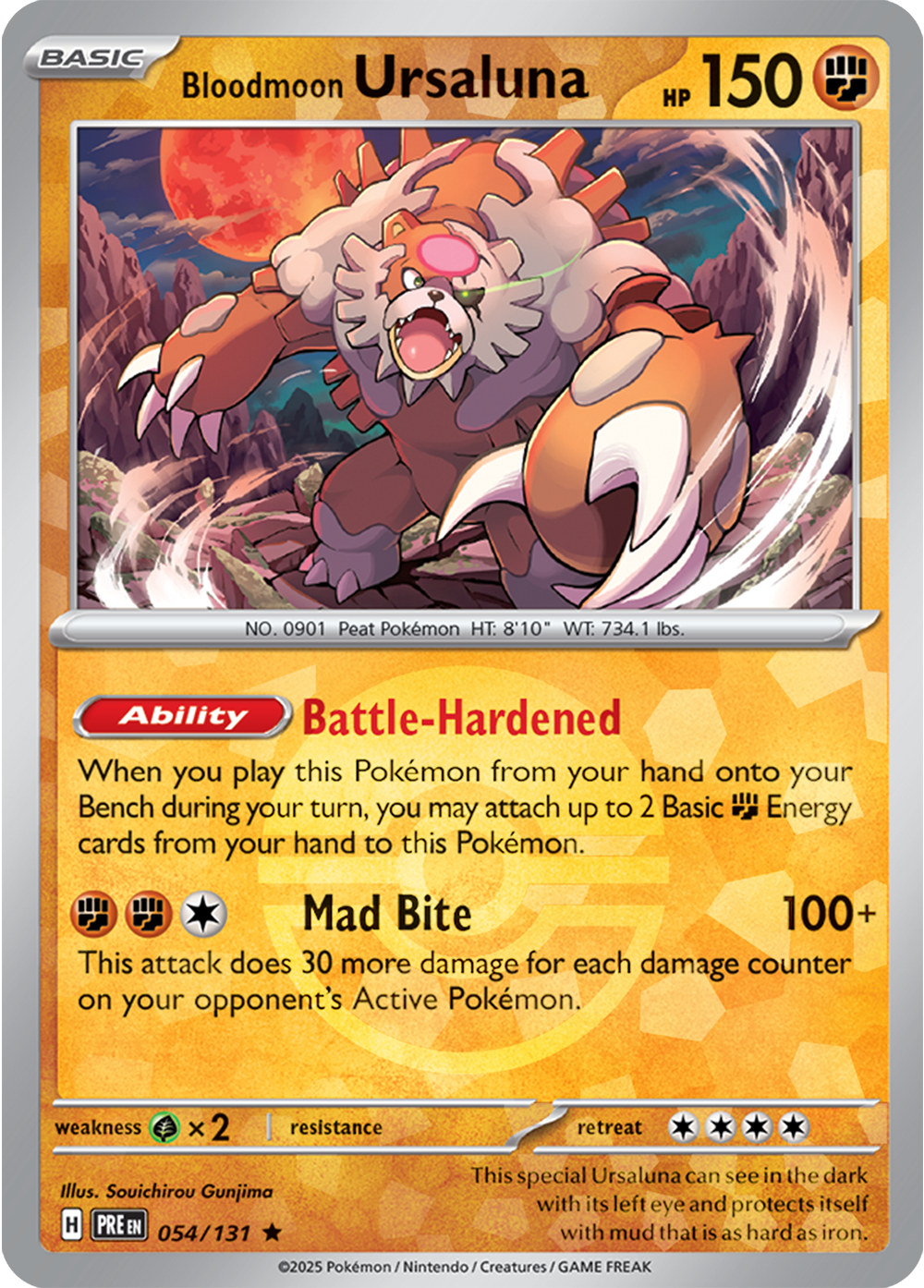 Bloodmoon Ursaluna (Poke Ball Pattern) 054/131 — Prismatic Evolutions