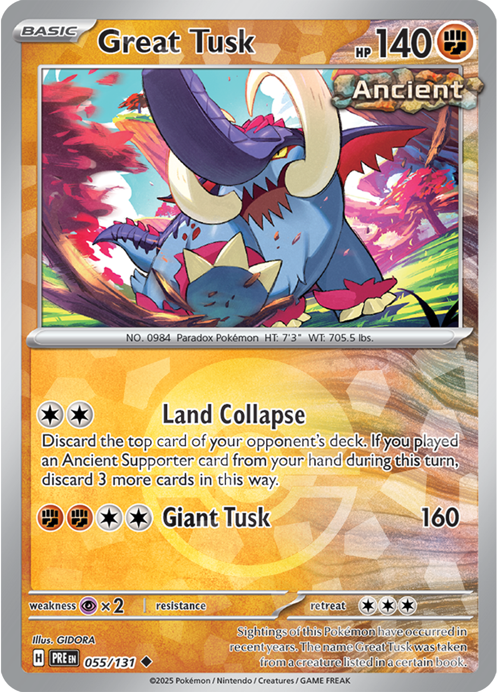 Great Tusk (Poke Ball Pattern) 055/131 — Prismatic Evolutions