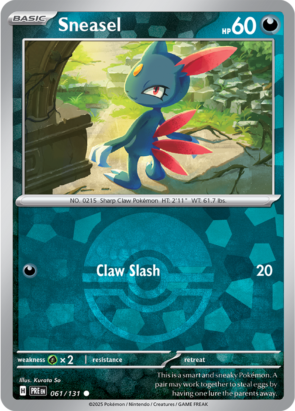 Sneasel (Poke Ball Pattern) 061/131 — Prismatic Evolutions