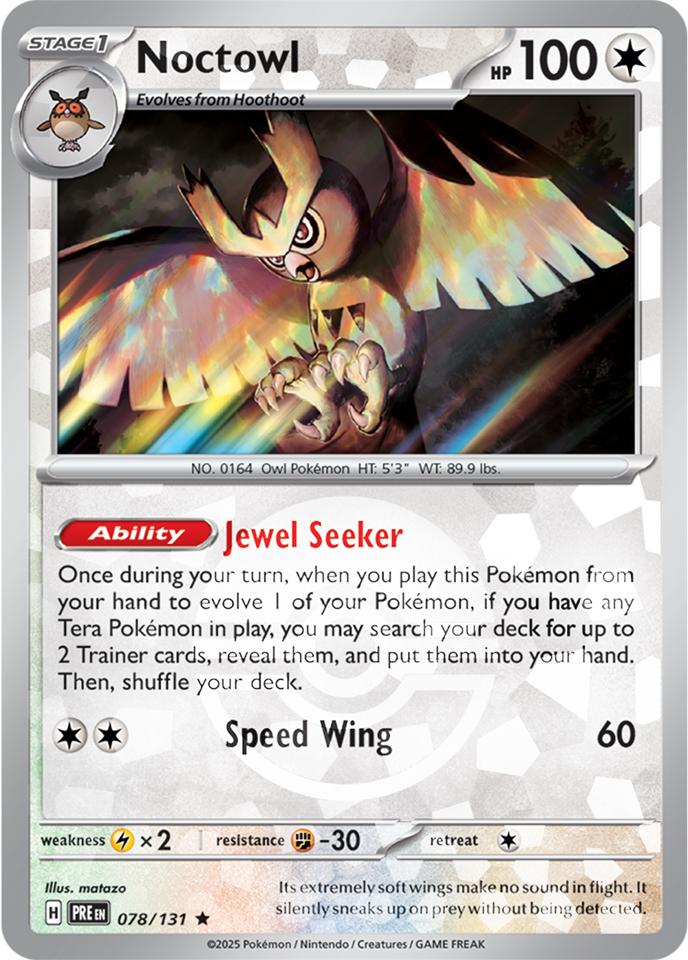Noctowl (Poke Ball Pattern) 078/131 — Prismatic Evolutions
