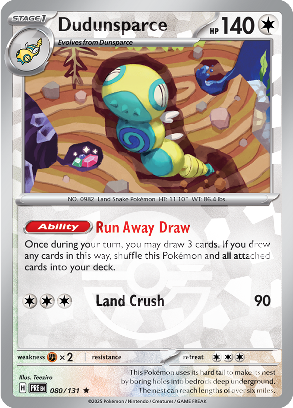 Dudunsparce (Poke Ball Pattern) 080/131 — Prismatic Evolutions