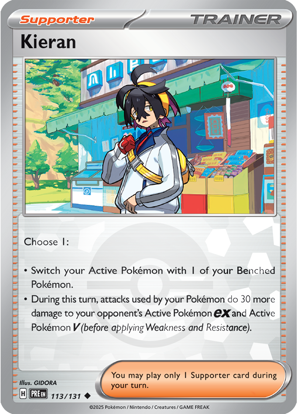 Kieran (Poke Ball Pattern) 113/131 — Prismatic Evolutions