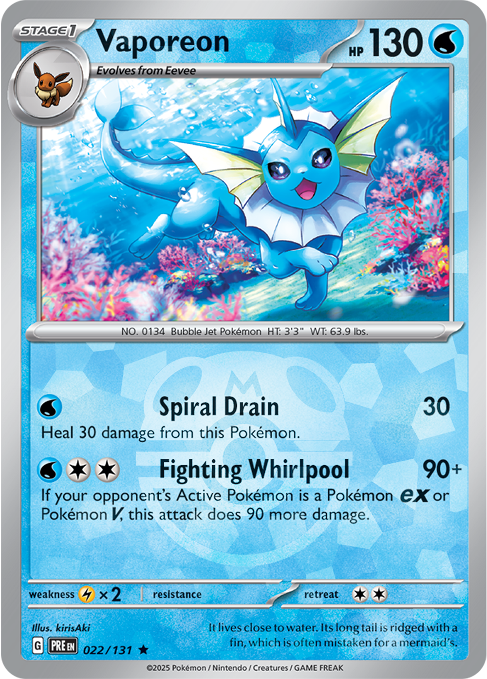 Vaporeon (Master Ball Pattern) 022/131 — Prismatic Evolutions