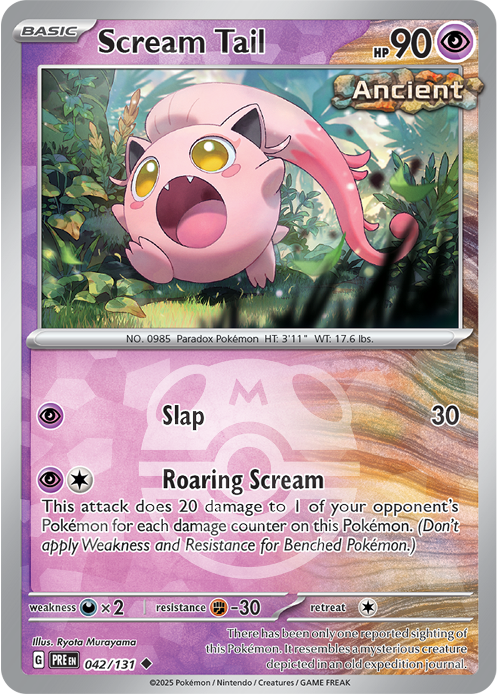 Scream Tail (Master Ball Pattern) 042/131 — Prismatic Evolutions