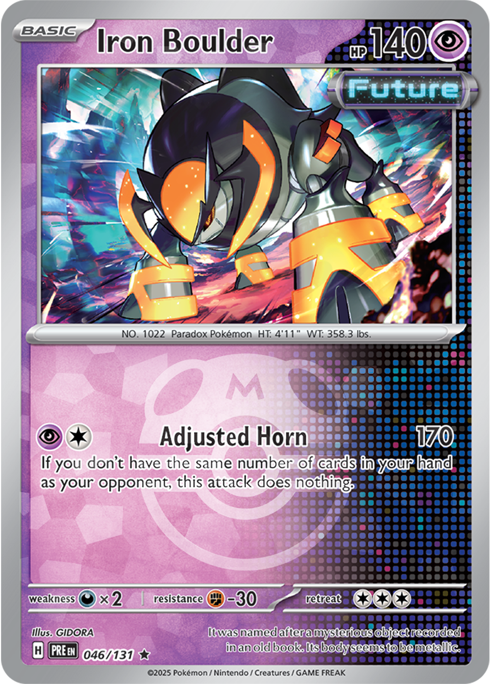 Iron Boulder (Master Ball Pattern) 046/131 — Prismatic Evolutions