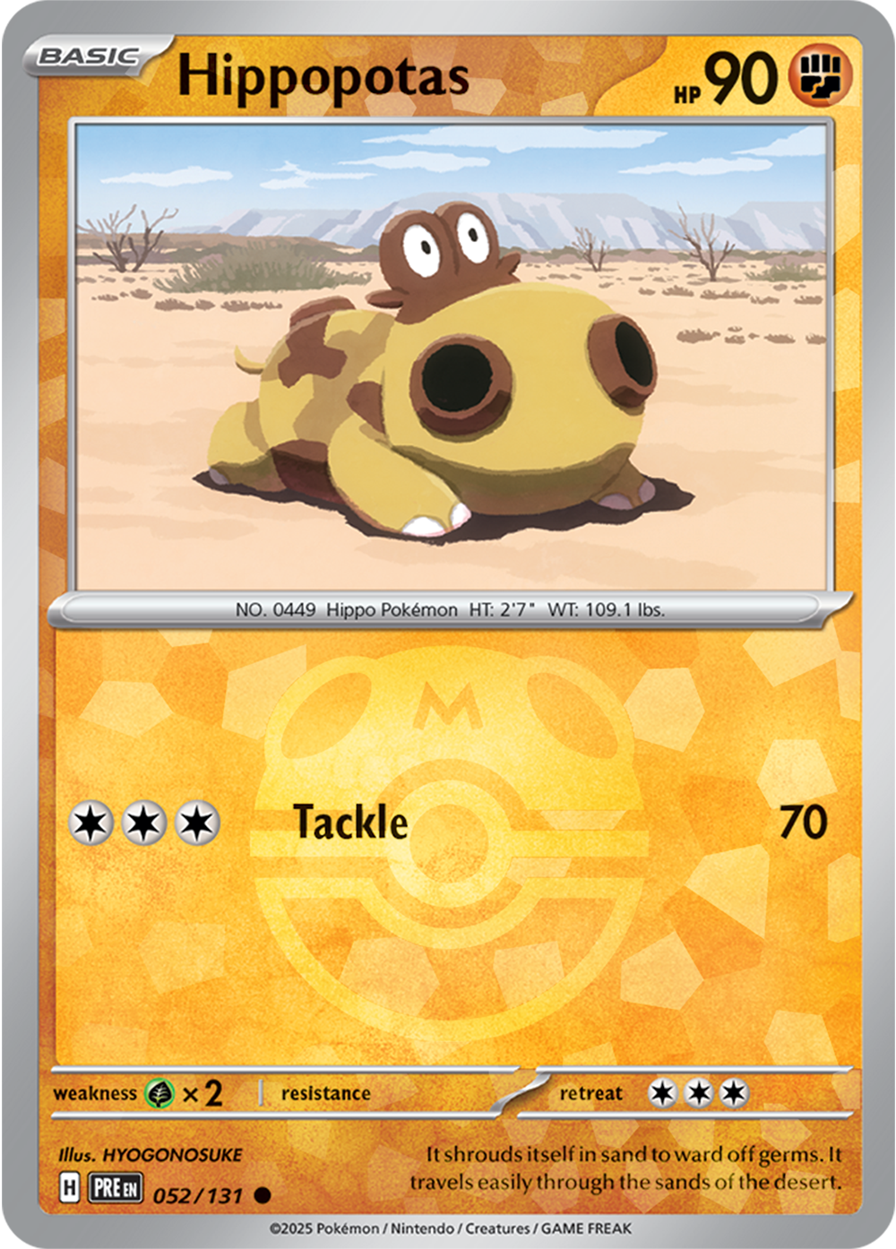 Hippopotas (Master Ball Pattern) 052/131 — Prismatic Evolutions