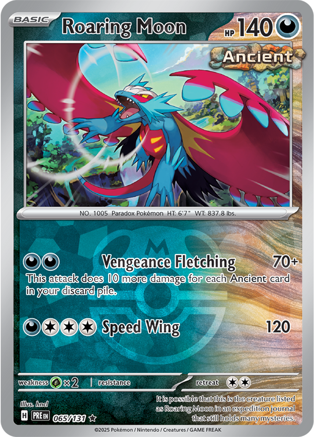 Roaring Moon (Master Ball Pattern) 065/131 — Prismatic Evolutions