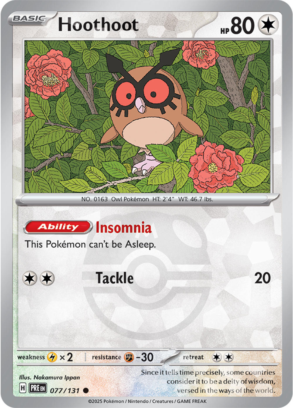 Hoothoot (Master Ball Pattern) 077/131 — Prismatic Evolutions