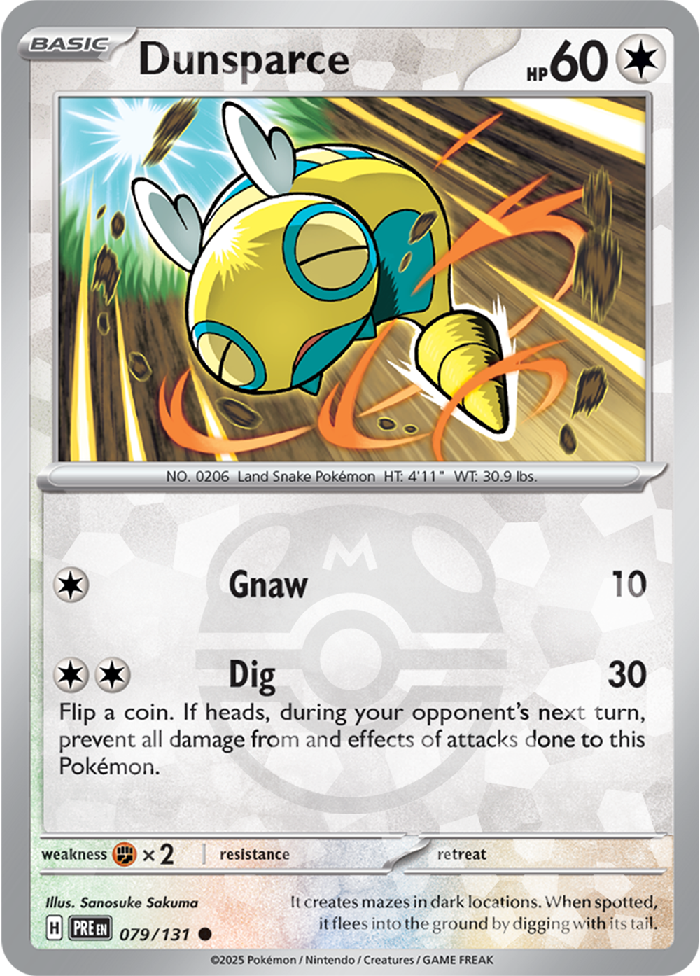 Dunsparce (Master Ball Pattern) 079/131 — Prismatic Evolutions