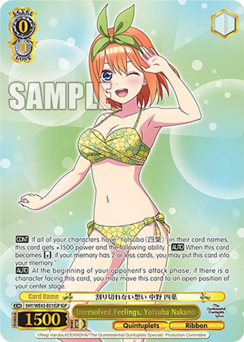 The Quintessential Quintuplets Specials Premium Booster - Weiss Schwarz  Card List and Prices