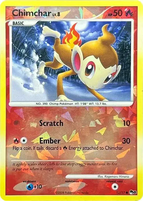 chimchar pokemon card price 76/130 25th Anniversary Promo If tails Chimchar Ultra Prism Pokemon Card