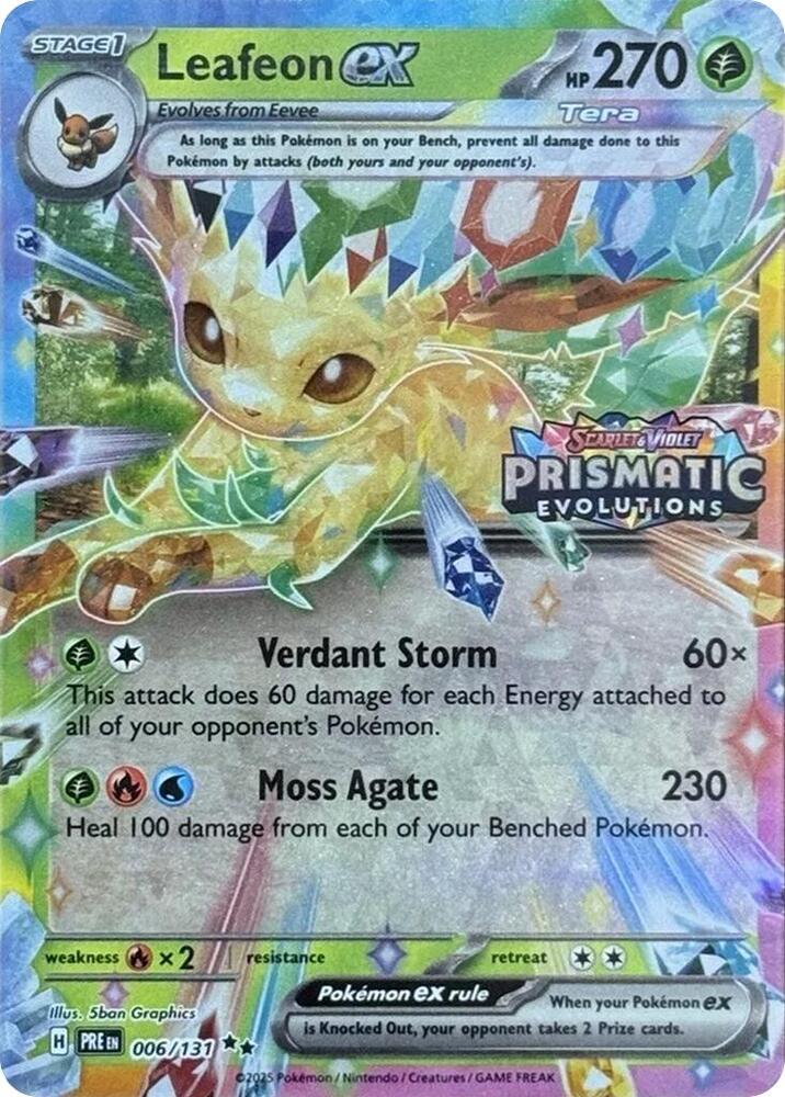 Leafeon ex (Prismatic Evolutions Stamp) 