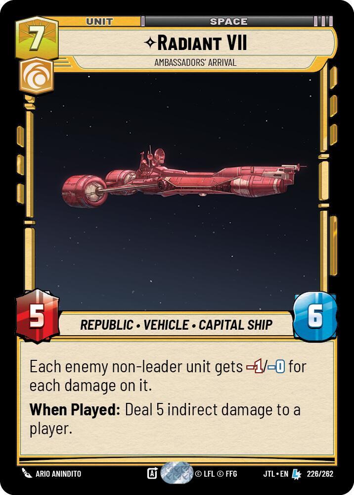 Star Wars Unlimited Jump To Lightspeed Radiant Vii Ambassadors