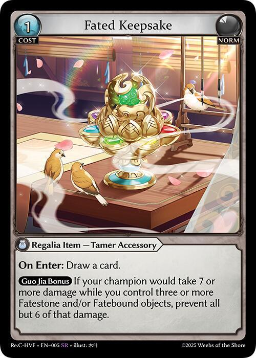 Guo Jia Re: Collection, Heaven's Favored - Grand Archive Card List