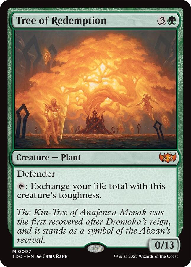 Tree of Redemption - 97 - Commander: Tarkir: Dragonstorm Magic: The ...