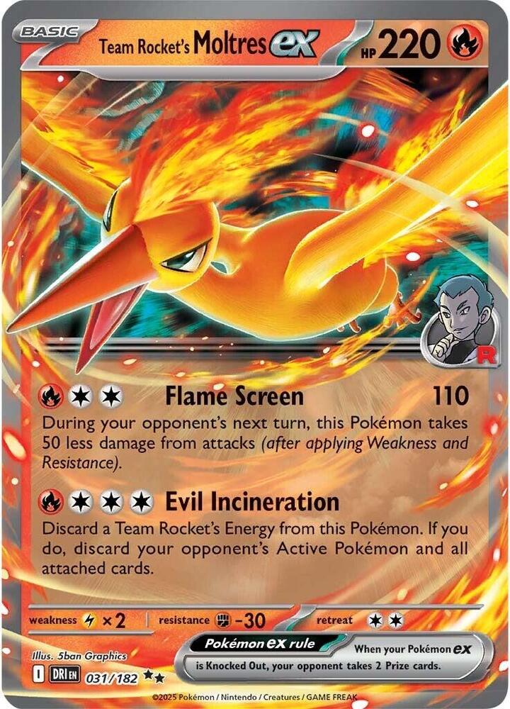 Team Rocket's Moltres ex 031/182 — Destined Rivals