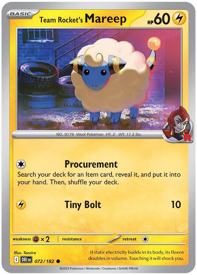Team Rocket's Mareep 072/182 — Destined Rivals
