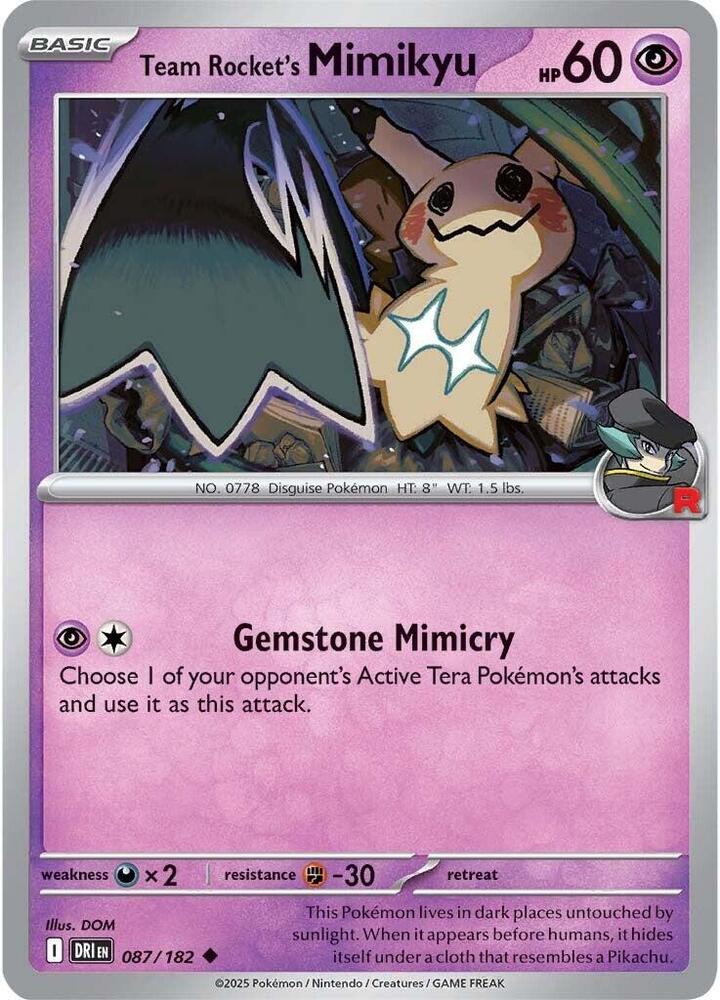 Team Rocket's Mimikyu 087/182 — Destined Rivals