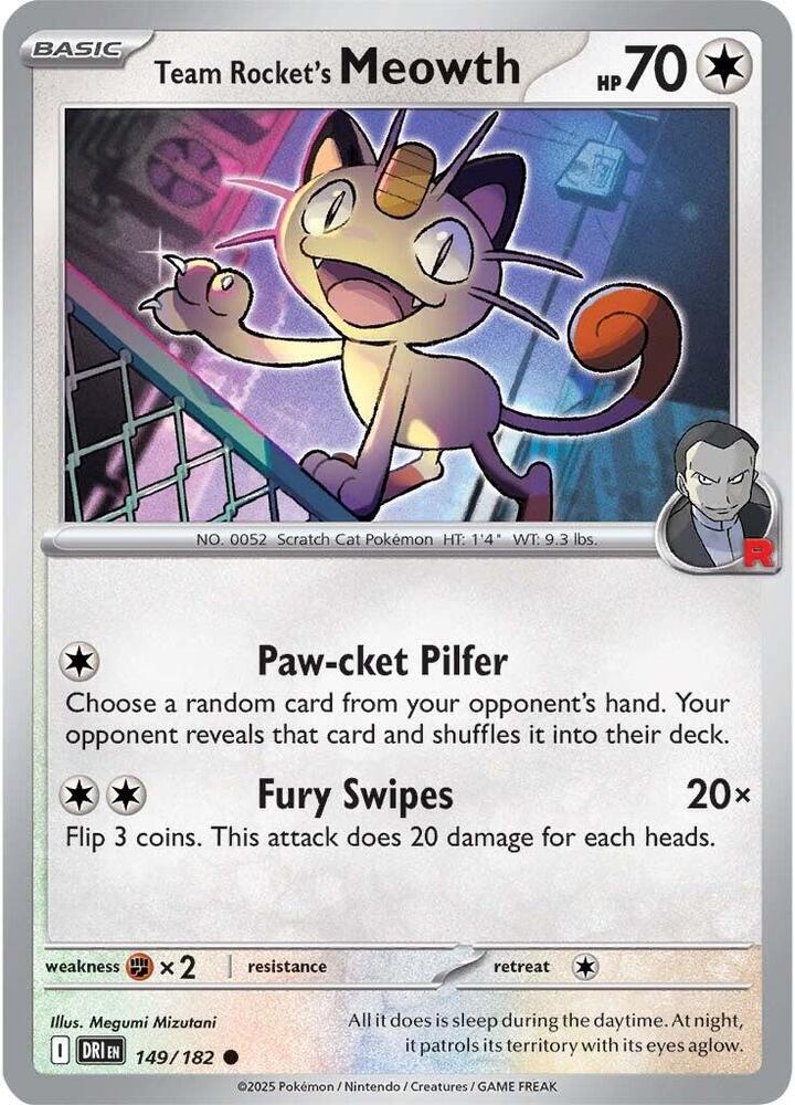 Team Rocket's Meowth 149/182 — Destined Rivals