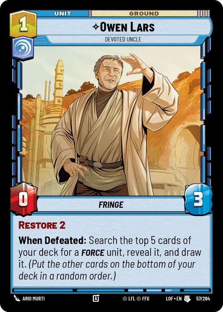 Owen Lars - Devoted Uncle - 057/264 - Legends of the Force Star Wars ...