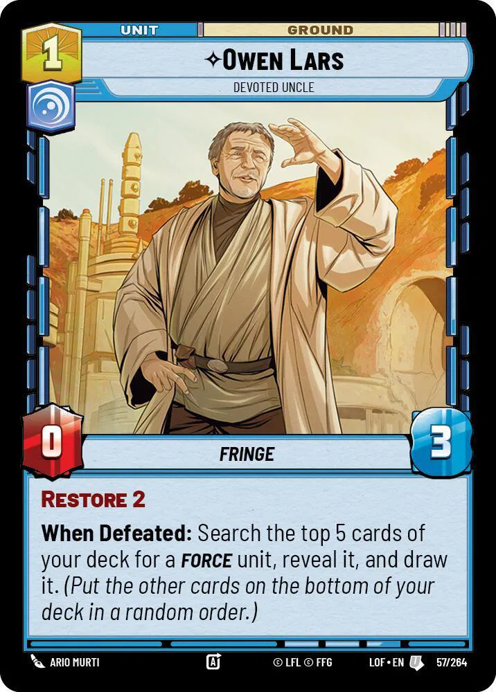 Owen Lars - Devoted Uncle - 057/264 - Legends of the Force Star Wars ...