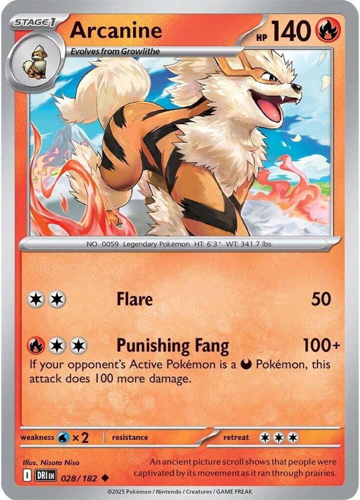Arcanine 028/182 — Destined Rivals