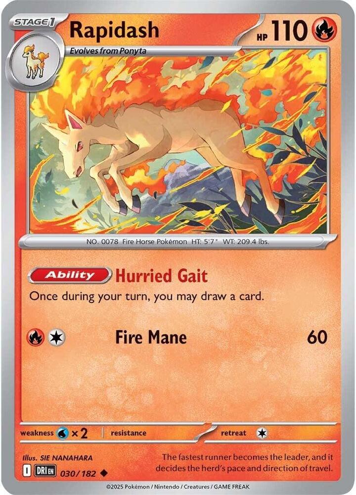 Rapidash 030/182 — Destined Rivals