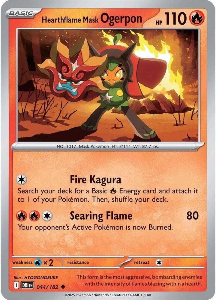 Hearthflame Mask Ogerpon 044/182 — Destined Rivals