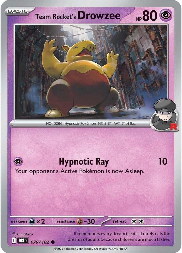 Team Rocket's Drowzee 079/182 — Destined Rivals