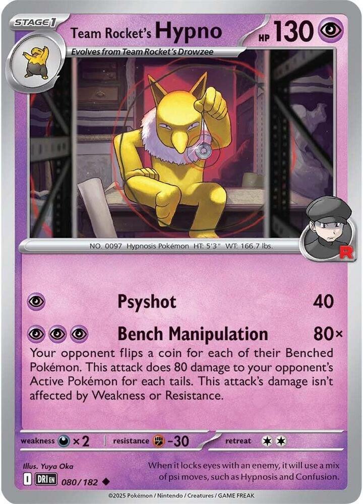 Team Rocket's Hypno 080/182 — Destined Rivals
