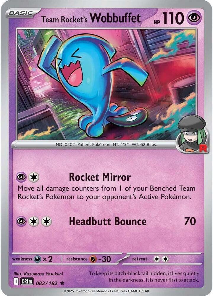 Team Rocket's Wobbuffet 082/182 — Destined Rivals