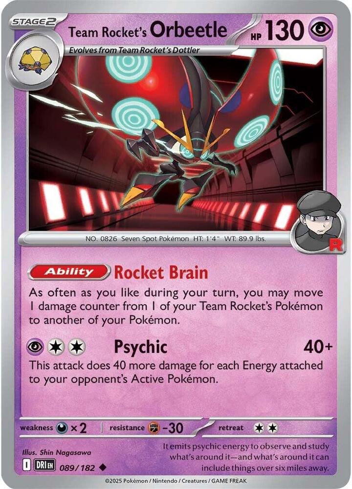Team Rocket's Orbeetle 089/182 — Destined Rivals
