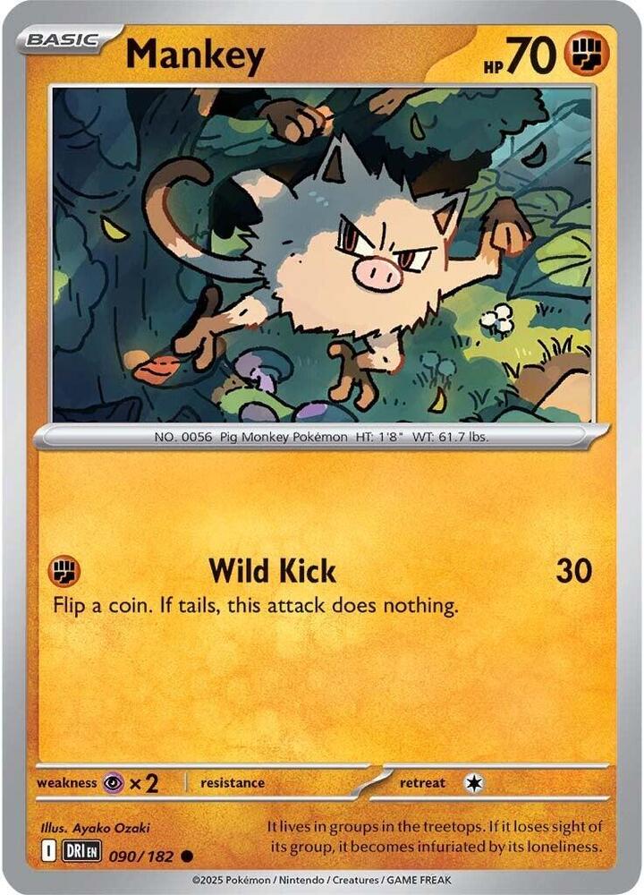 Mankey 090/182 — Destined Rivals