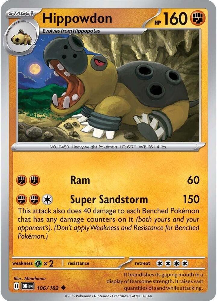 Hippowdon 106/182 — Destined Rivals