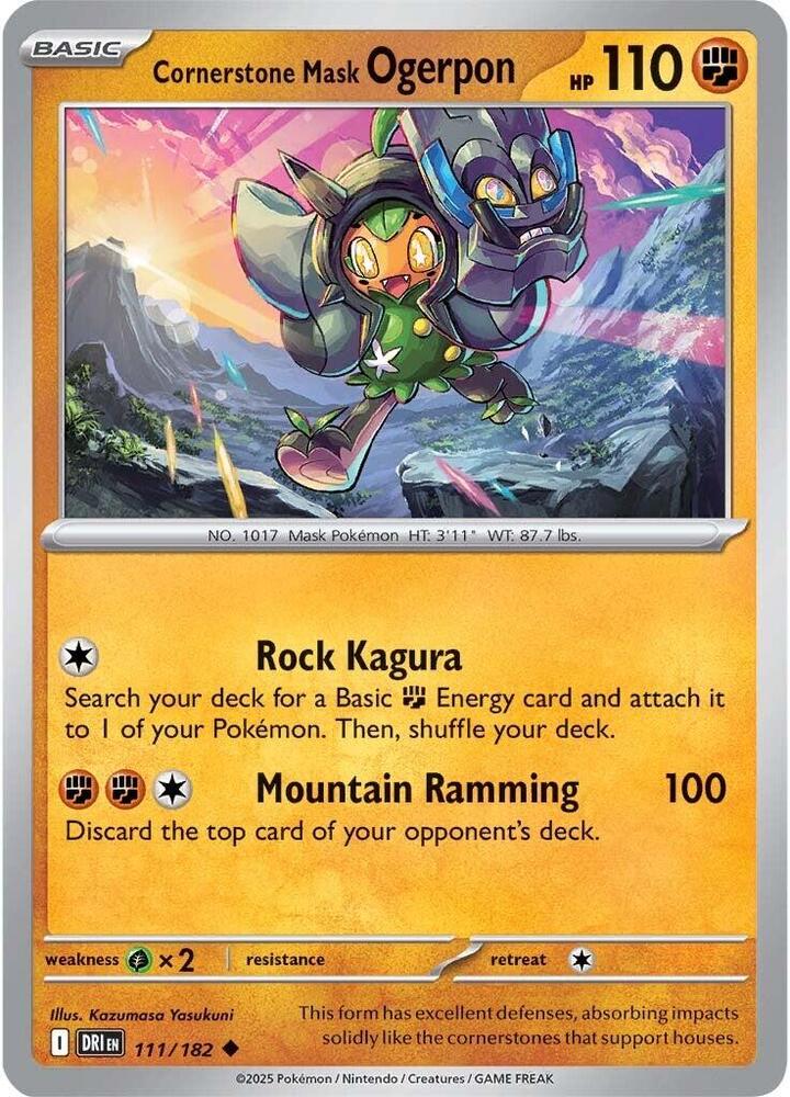 Cornerstone Mask Ogerpon 111/182 — Destined Rivals