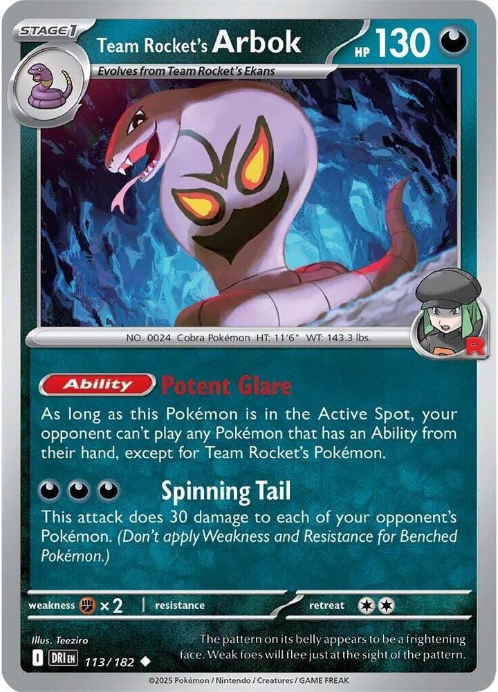 Team Rocket's Arbok 113/182 — Destined Rivals