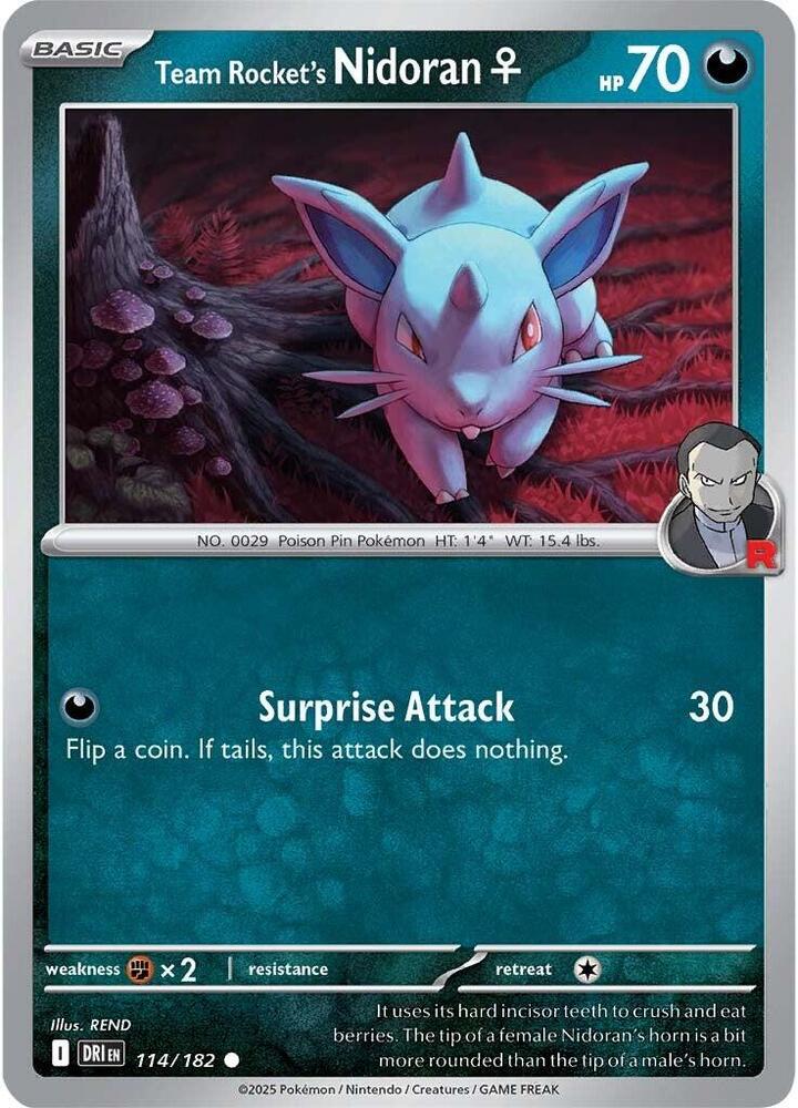 Team Rocket's Nidoran F 114/182 — Destined Rivals